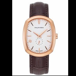 Philip Stein Alligator Leather Modern Watch